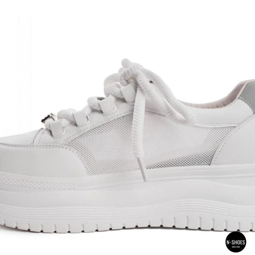 Allsy 207391 f6808-5 White-Grey Platform Sneakers