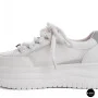 Allsy 207391 f6808-5 White-Grey Platform Sneakers