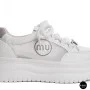 Allsy 207391 f6808-5 White-Grey Platform Sneakers