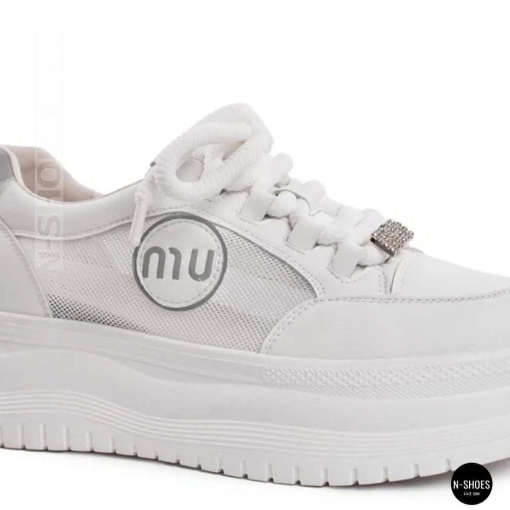 Allsy 207391 f6808-5 White-Grey Platform Sneakers