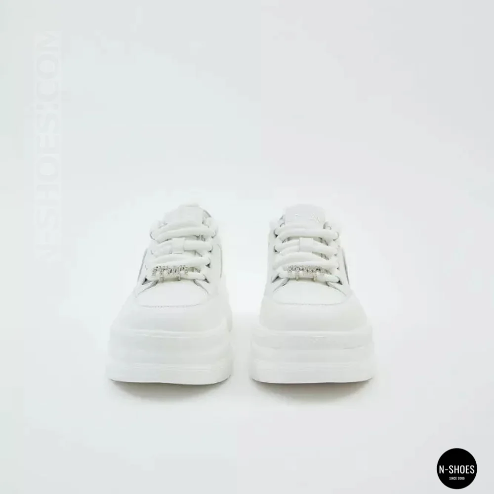 Allsy 207391 f6808-5 White-Grey Platform Sneakers