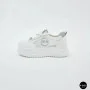 Allsy 207391 f6808-5 White-Grey Platform Sneakers