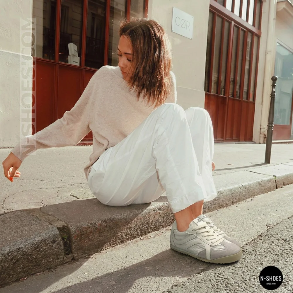 Women's White Perforated Allsy & Lonza Trainers (GAT Style)