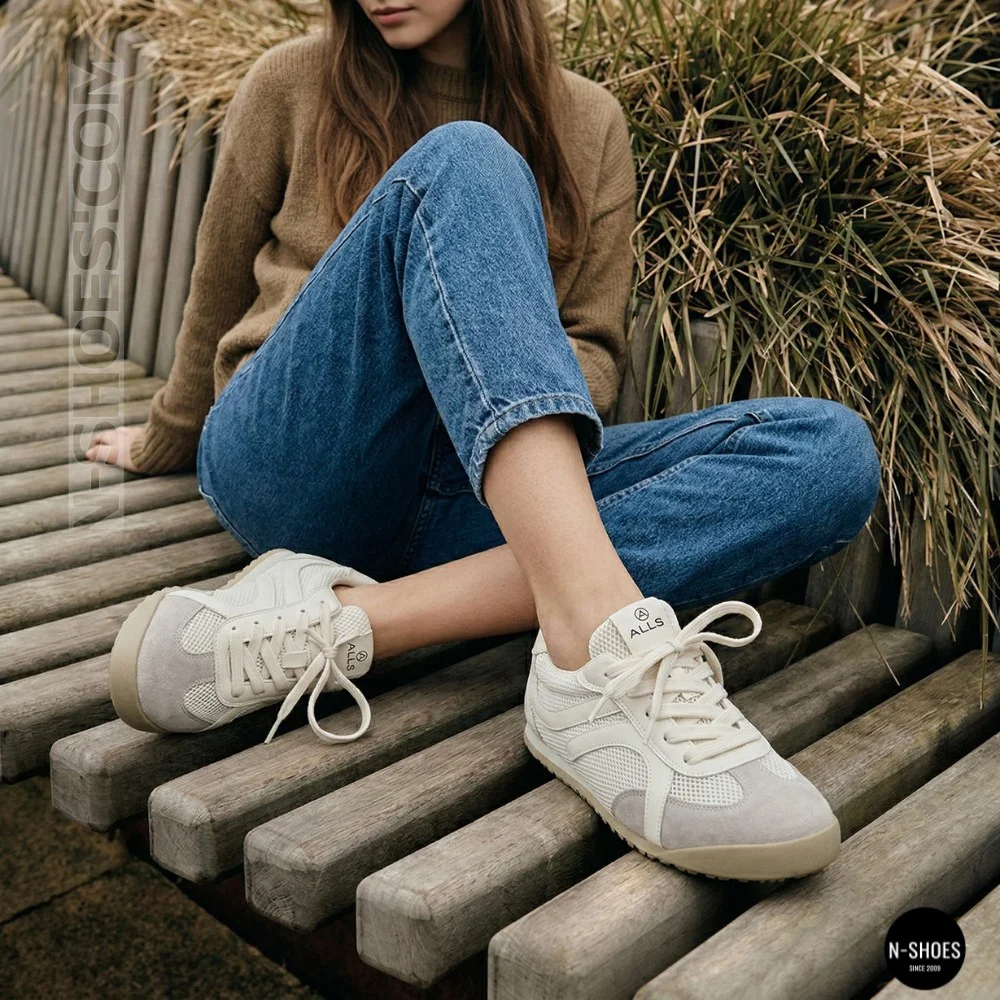 Women's White Perforated Allsy & Lonza Trainers (GAT Style)