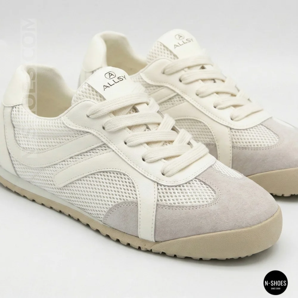 Women's White Perforated Allsy & Lonza Trainers (GAT Style)