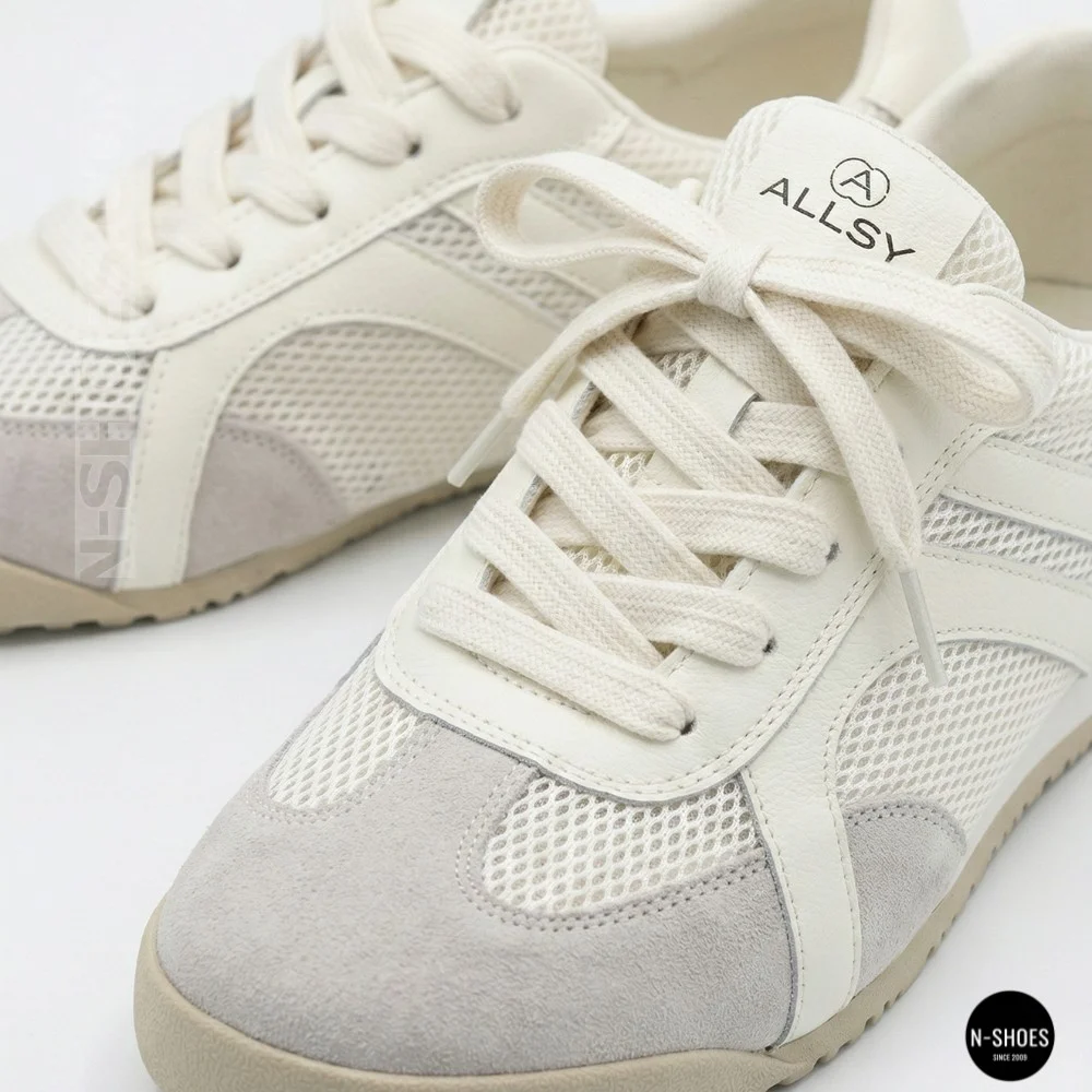 Women's White Perforated Allsy & Lonza Trainers (GAT Style)