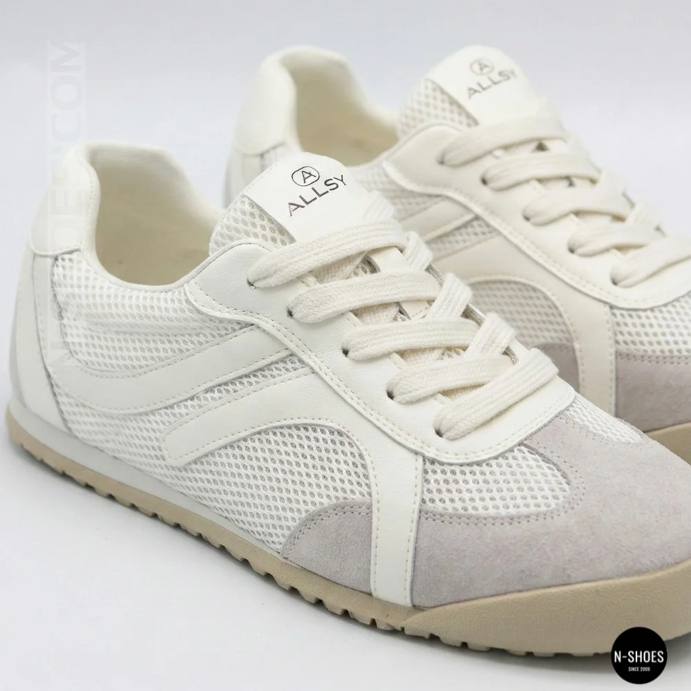 Women's White Perforated Allsy & Lonza Trainers (GAT Style)