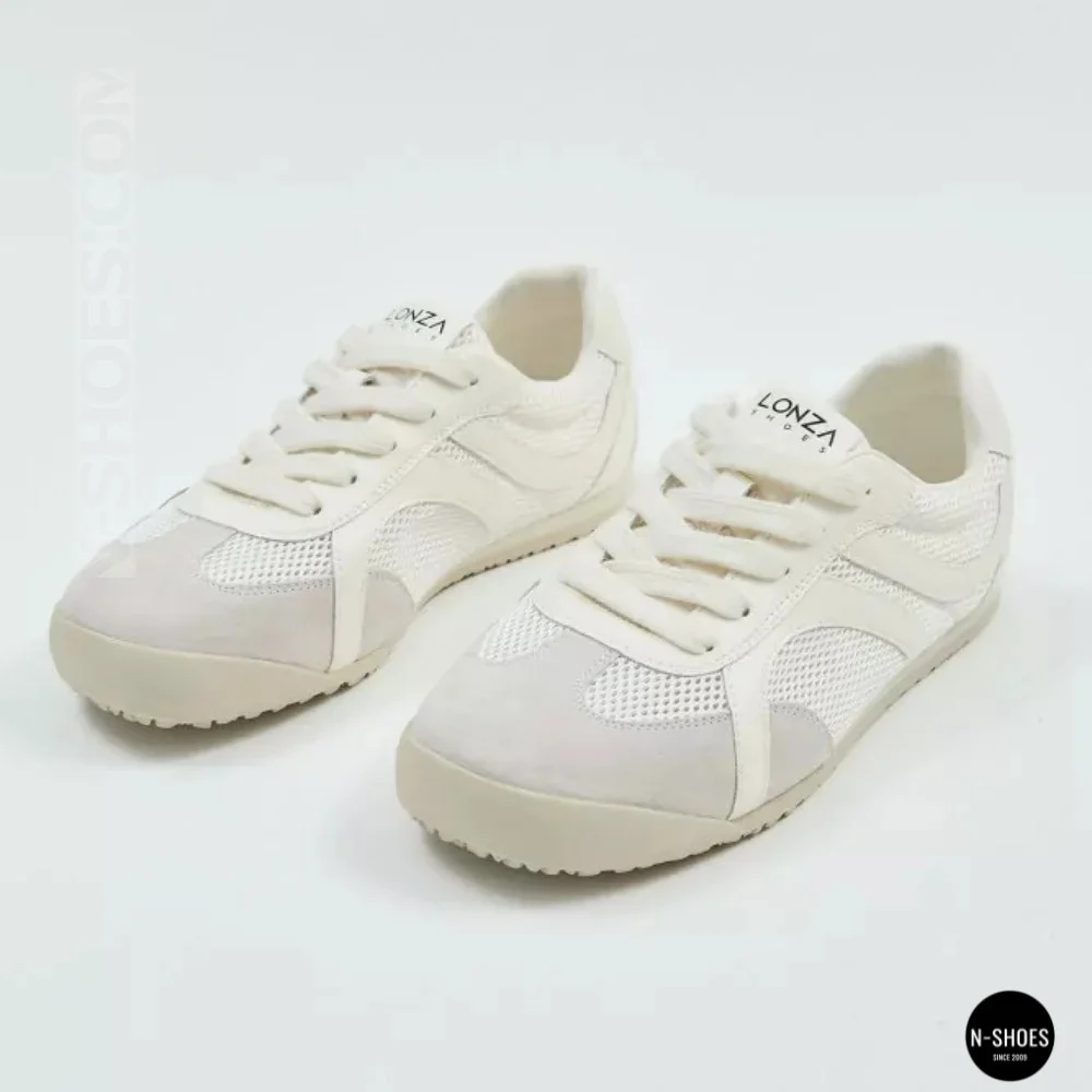 Women's White Perforated Allsy & Lonza Trainers (GAT Style)