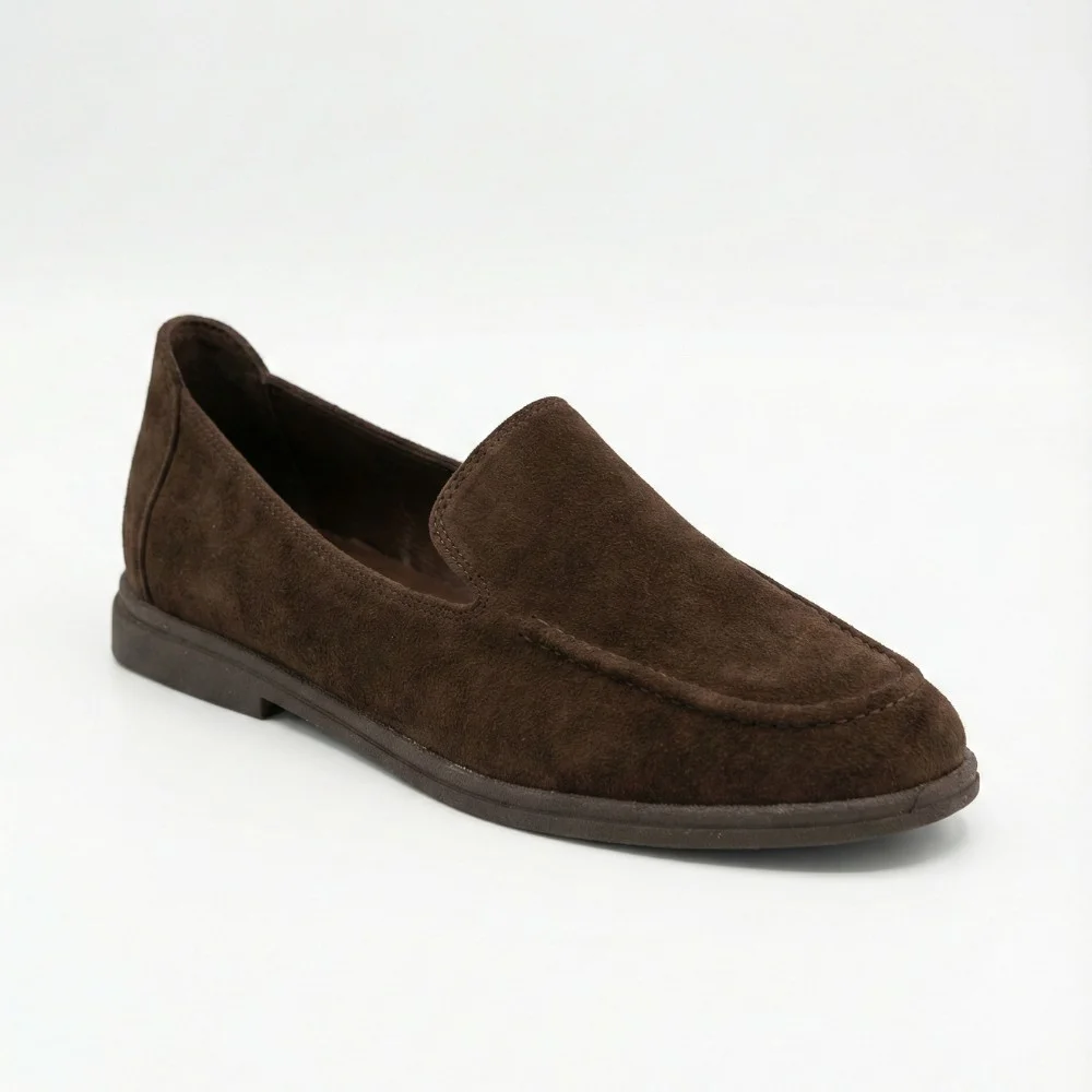 Замшеві шоколадні туфлі-лофери Allsy 210948 Lonza 212655 v1197-g20-15 brown 6152