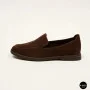 Замшеві шоколадні туфлі-лофери Allsy 210948 Lonza 212655 v1197-g20-15 brown 6152