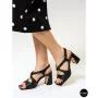 Women's Black Heeled Sandals Fabio Monelli 207708 K781-L877-P22A Black 6154