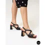 Women's Black Heeled Sandals Fabio Monelli 207708 K781-L877-P22A Black 6154