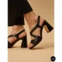 Women's Black Heeled Sandals Fabio Monelli 207708 K781-L877-P22A Black 6154
