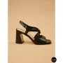 Women's Black Heeled Sandals Fabio Monelli 207708 K781-L877-P22A Black 6154