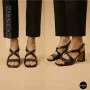 Women's Black Heeled Sandals Fabio Monelli 207708 K781-L877-P22A Black 6154
