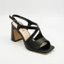 Women's Black Heeled Sandals Fabio Monelli 207708 K781-L877-P22A Black 6154