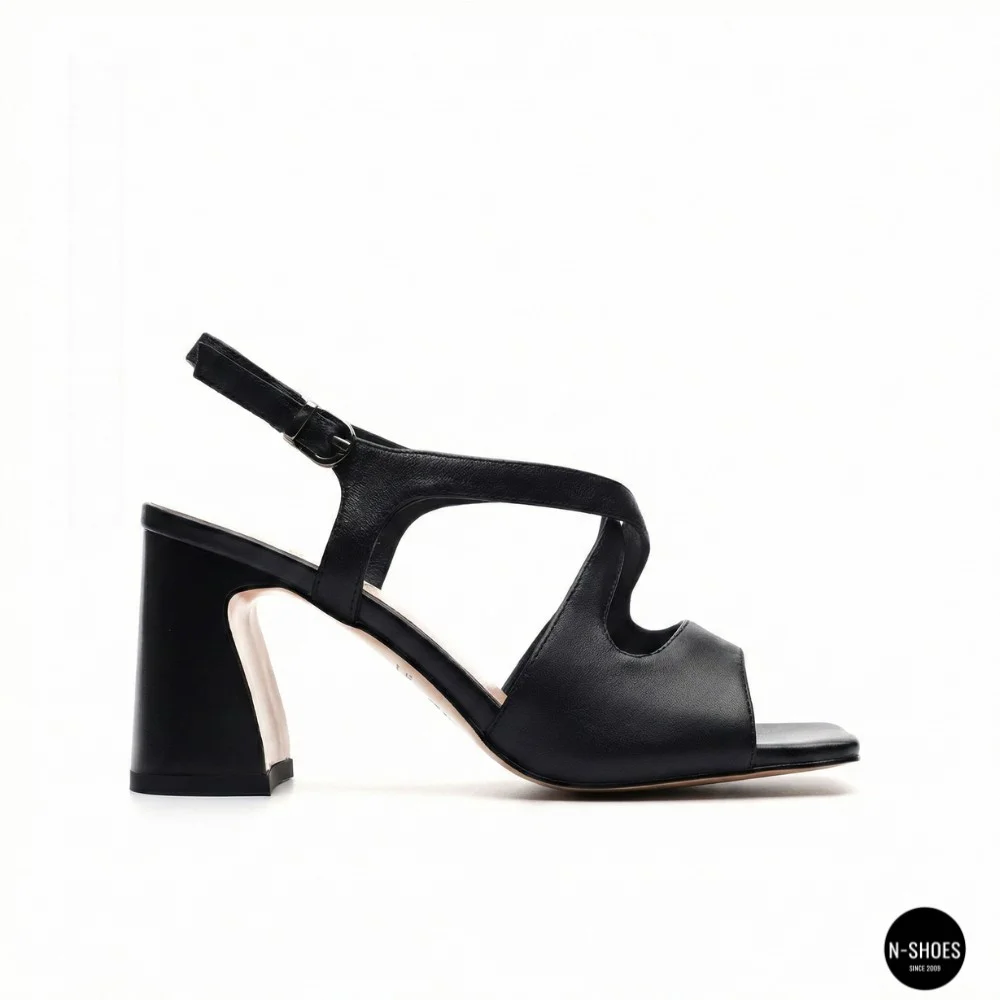 Women's Black Heeled Sandals Fabio Monelli 207708 K781-L877-P22A Black 6154