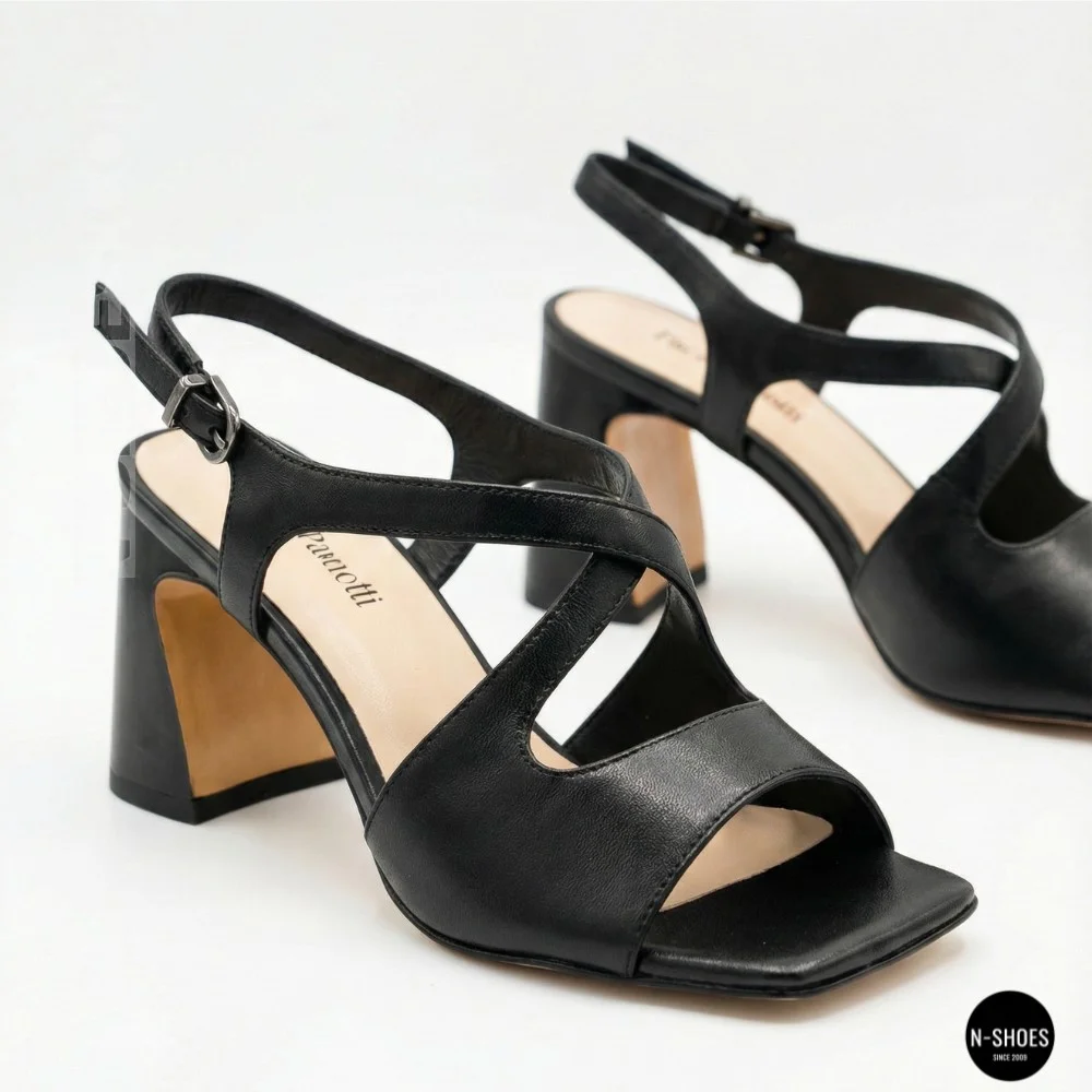 Women's Black Heeled Sandals Fabio Monelli 207708 K781-L877-P22A Black 6154