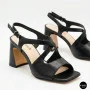 Women's Black Heeled Sandals Fabio Monelli 207708 K781-L877-P22A Black 6154