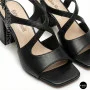 Women's Black Heeled Sandals Fabio Monelli 207708 K781-L877-P22A Black 6154