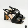 Women's Black Heeled Sandals Fabio Monelli 207708 K781-L877-P22A Black 6154