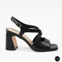 Women's Black Heeled Sandals Fabio Monelli 207708 K781-L877-P22A Black 6154