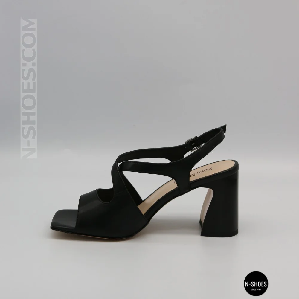 Women's Black Heeled Sandals Fabio Monelli 207708 K781-L877-P22A Black 6154