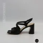 Women's Black Heeled Sandals Fabio Monelli 207708 K781-L877-P22A Black 6154