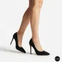 Women's Black Suede Stiletto Pumps Fabio Monelli (208457 4l190-a242-015a black 6156)