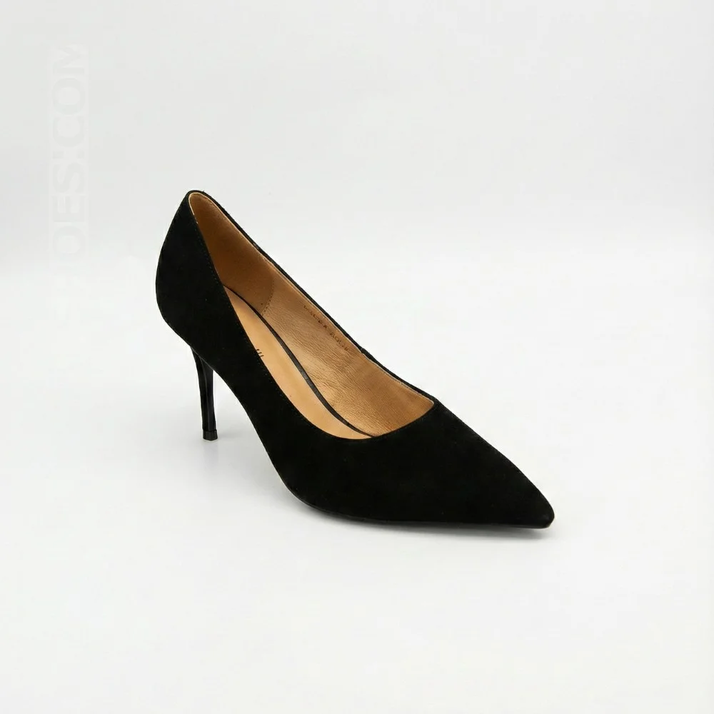 Women's Black Suede Stiletto Pumps Fabio Monelli (208457 4l190-a242-015a black 6156)