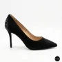 Women's Black Suede Stiletto Pumps Fabio Monelli (208457 4l190-a242-015a black 6156)