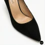 Women's Black Suede Stiletto Pumps Fabio Monelli (208457 4l190-a242-015a black 6156)