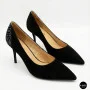 Women's Black Suede Stiletto Pumps Fabio Monelli (208457 4l190-a242-015a black 6156)