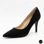 Women's Black Suede Stiletto Pumps Fabio Monelli (208457 4l190-a242-015a black 6156)