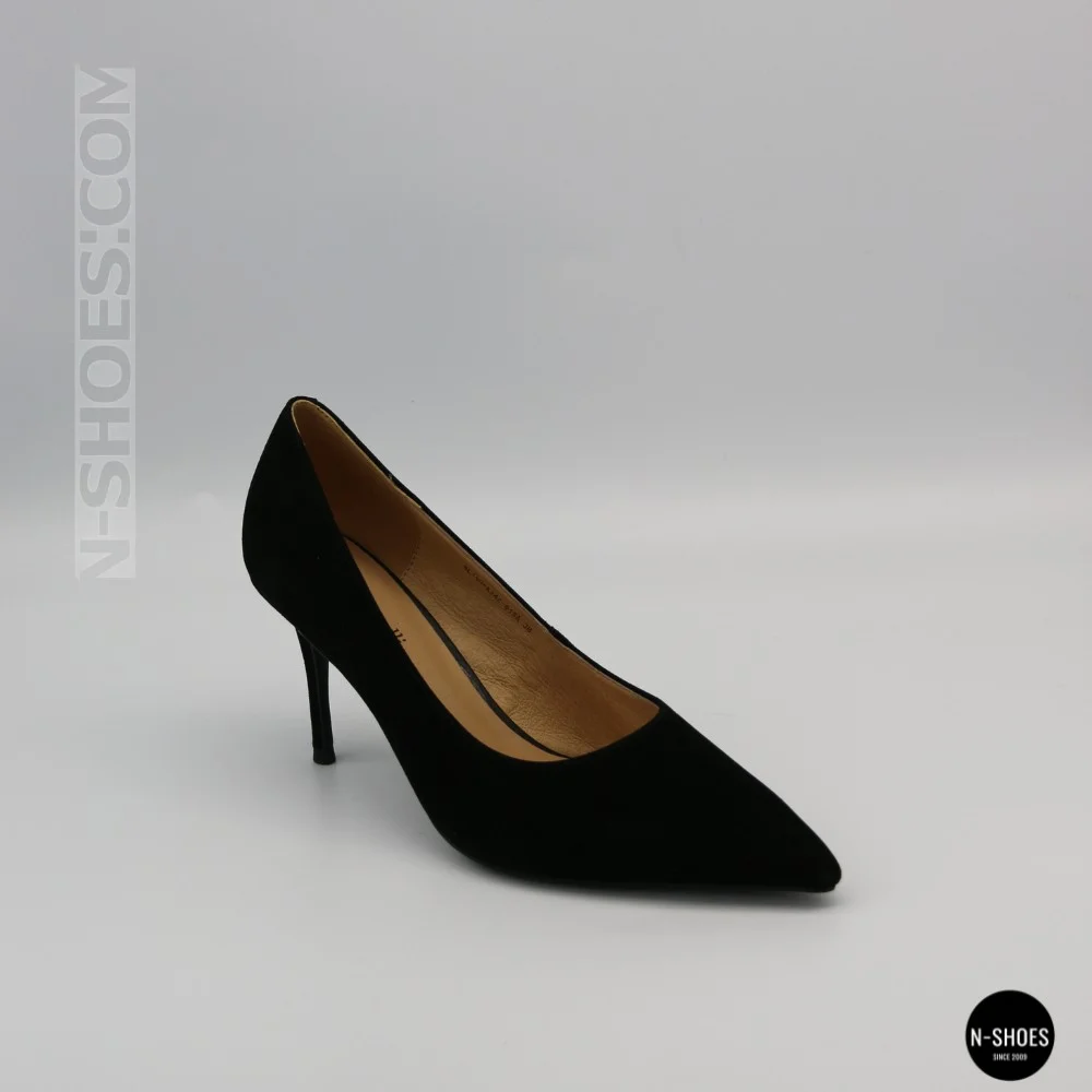 Women's Black Suede Stiletto Pumps Fabio Monelli (208457 4l190-a242-015a black 6156)