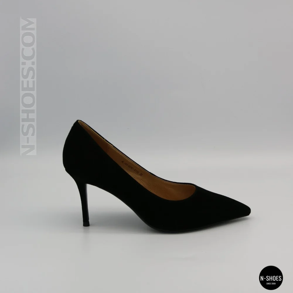 Women's Black Suede Stiletto Pumps Fabio Monelli (208457 4l190-a242-015a black 6156)