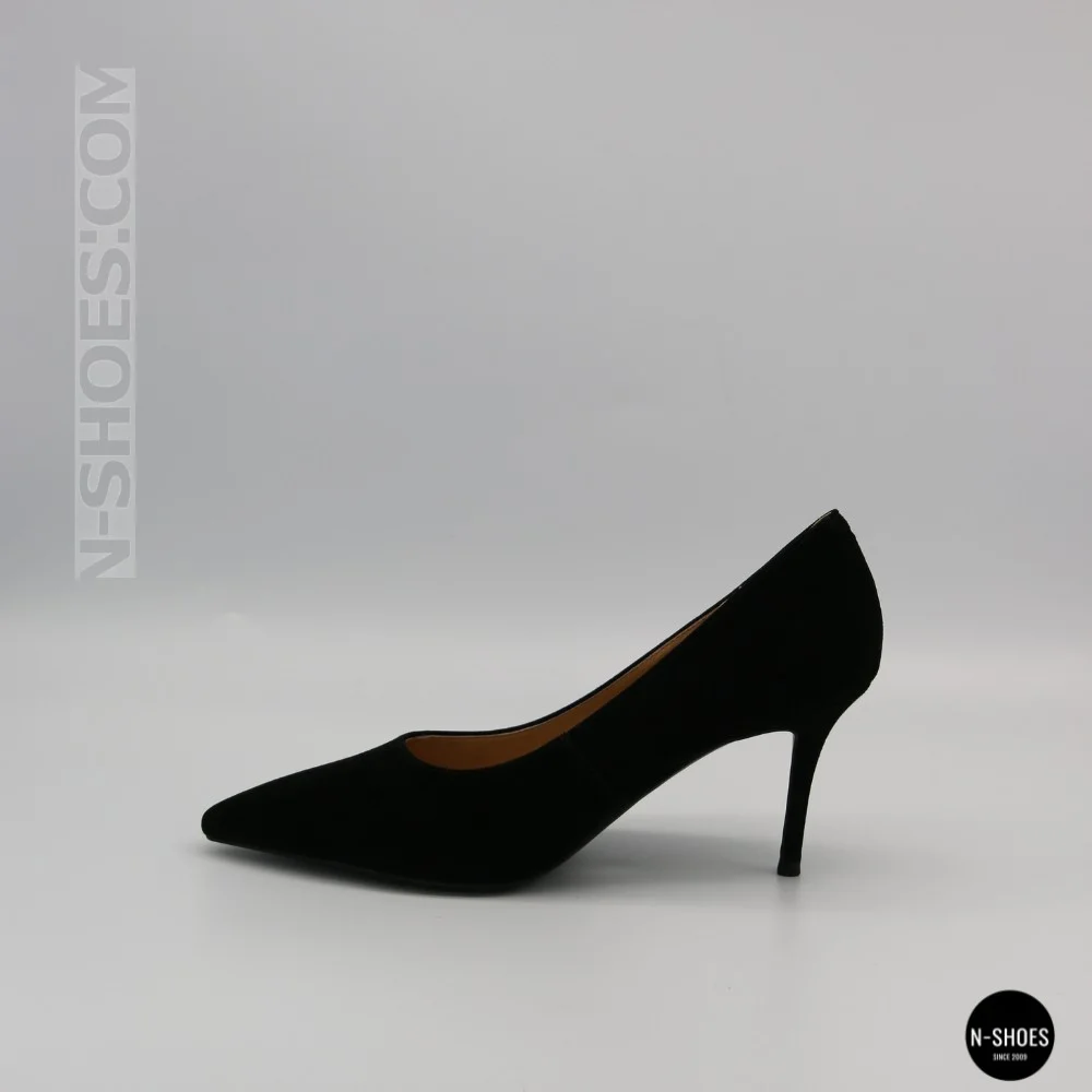 Women's Black Suede Stiletto Pumps Fabio Monelli (208457 4l190-a242-015a black 6156)