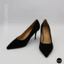 Women's Black Suede Stiletto Pumps Fabio Monelli (208457 4l190-a242-015a black 6156)