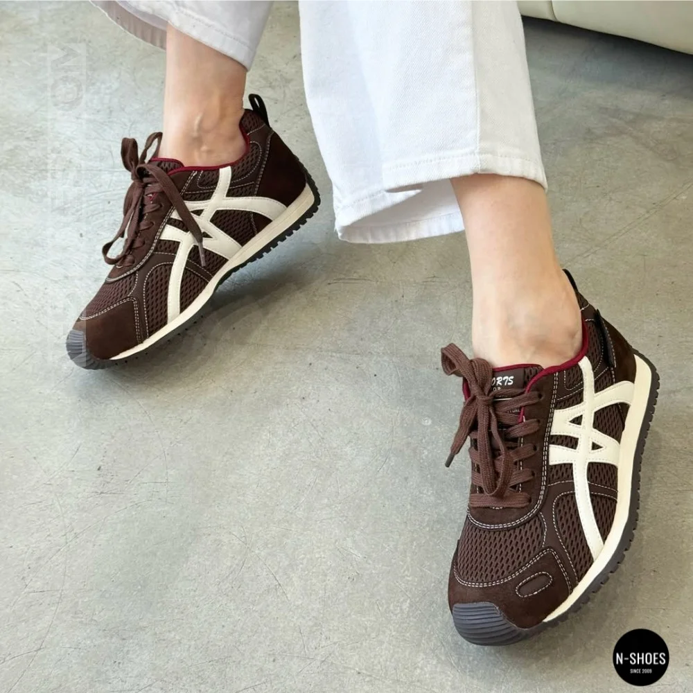 Women's Burgundy Sneakers Allsy 207870 lonza 212544 1609-3 brown 6157