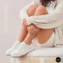 Женские белые кожаные кеды на платформе Allse Lonza 206754 23276 White-Beige 6158