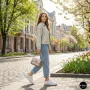 Женские белые кожаные кеды на платформе Allse Lonza 206754 23276 White-Beige 6158