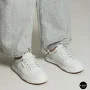 Женские белые кожаные кеды на платформе Allse Lonza 206754 23276 White-Beige 6158