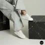Женские белые кожаные кеды на платформе Allse Lonza 206754 23276 White-Beige 6158