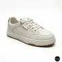 Женские белые кожаные кеды на платформе Allse Lonza 206754 23276 White-Beige 6158