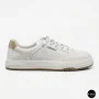 Женские белые кожаные кеды на платформе Allse Lonza 206754 23276 White-Beige 6158