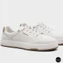 Женские белые кожаные кеды на платформе Allse Lonza 206754 23276 White-Beige 6158