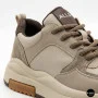 Women's Leather Chunky Sneakers Allsy 207671 512-662977-3 BEIGE AY 6159