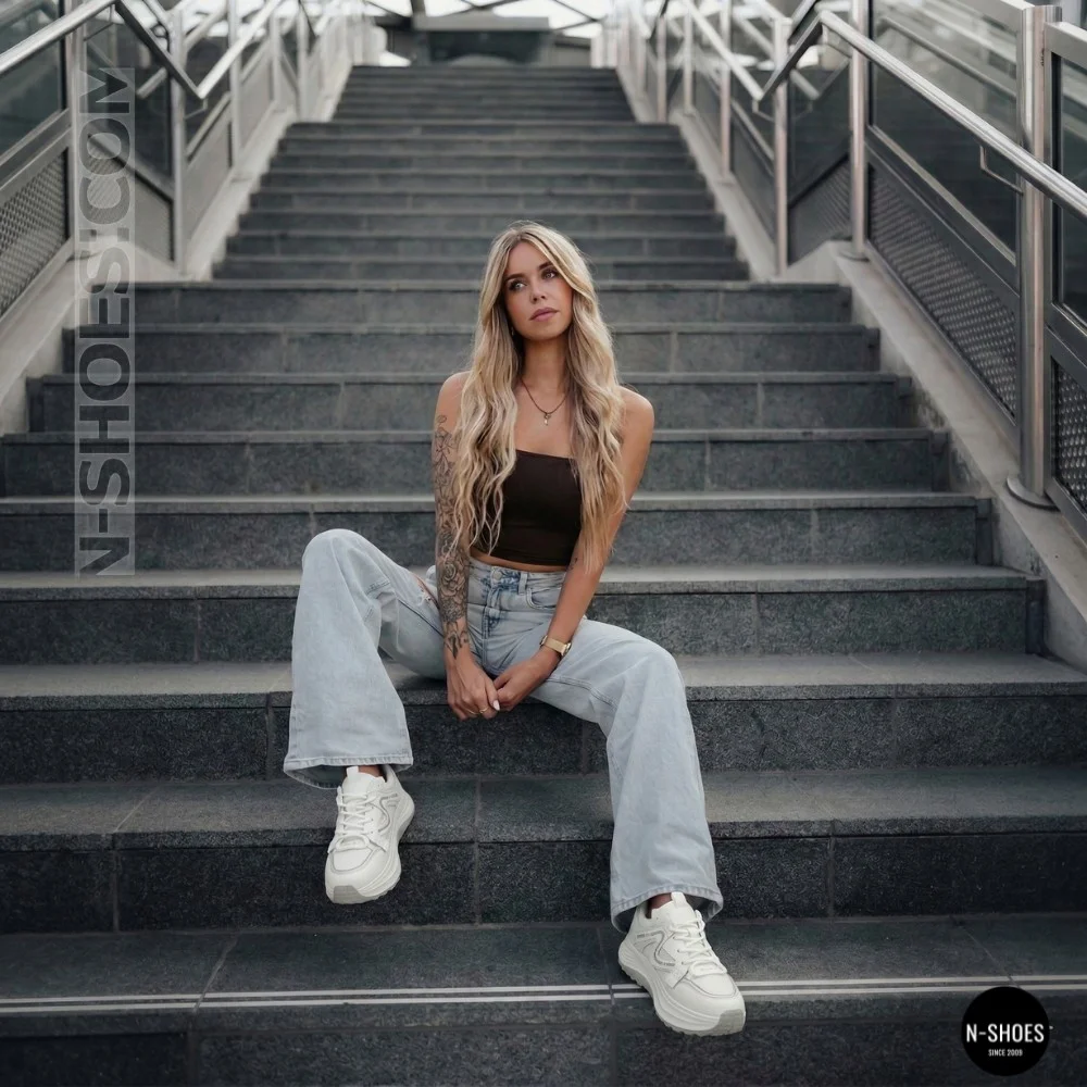 Allsy Lonza 206898 yr10-1 Women’s Sneakers in White-Grey