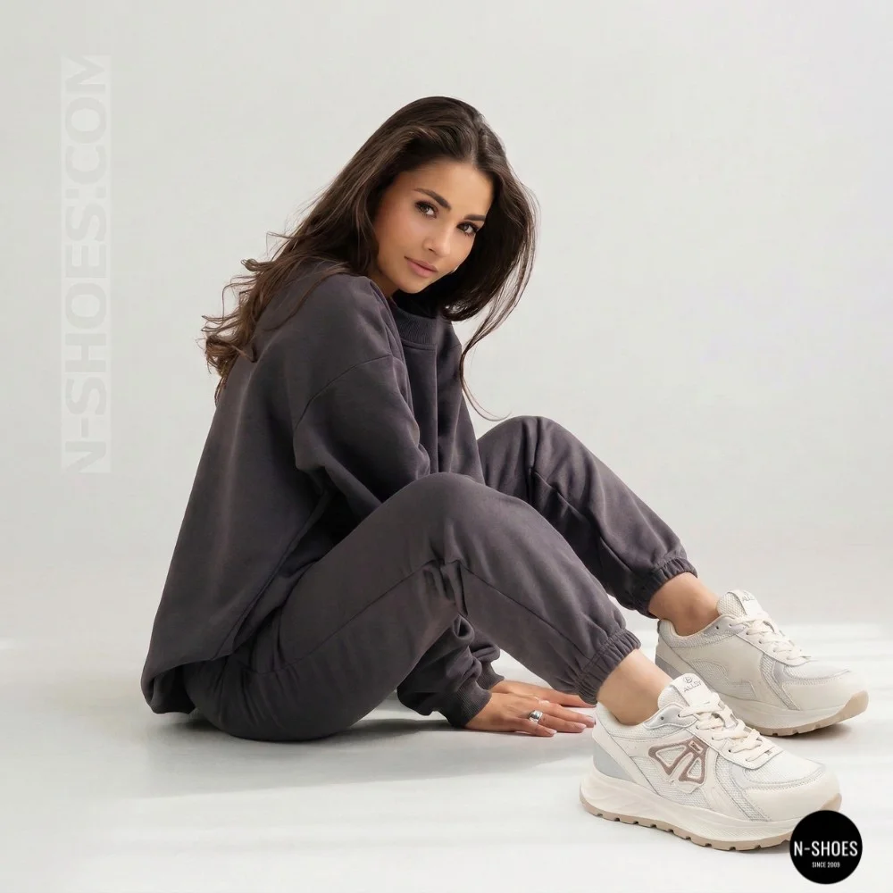 Women's Beige Sneakers Allsy 207032 yr18-3 Lonza Axel Arigato Style