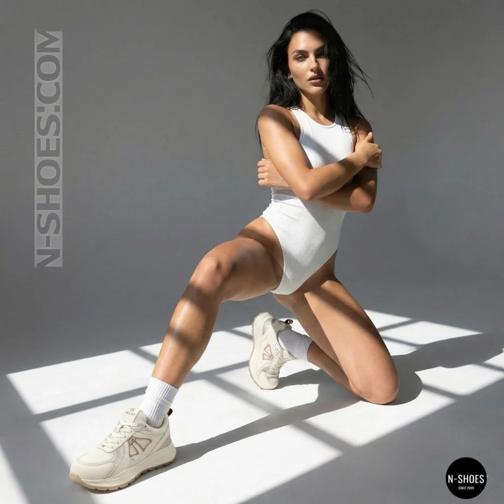 Women's Beige Sneakers Allsy 207032 yr18-3 Lonza Axel Arigato Style